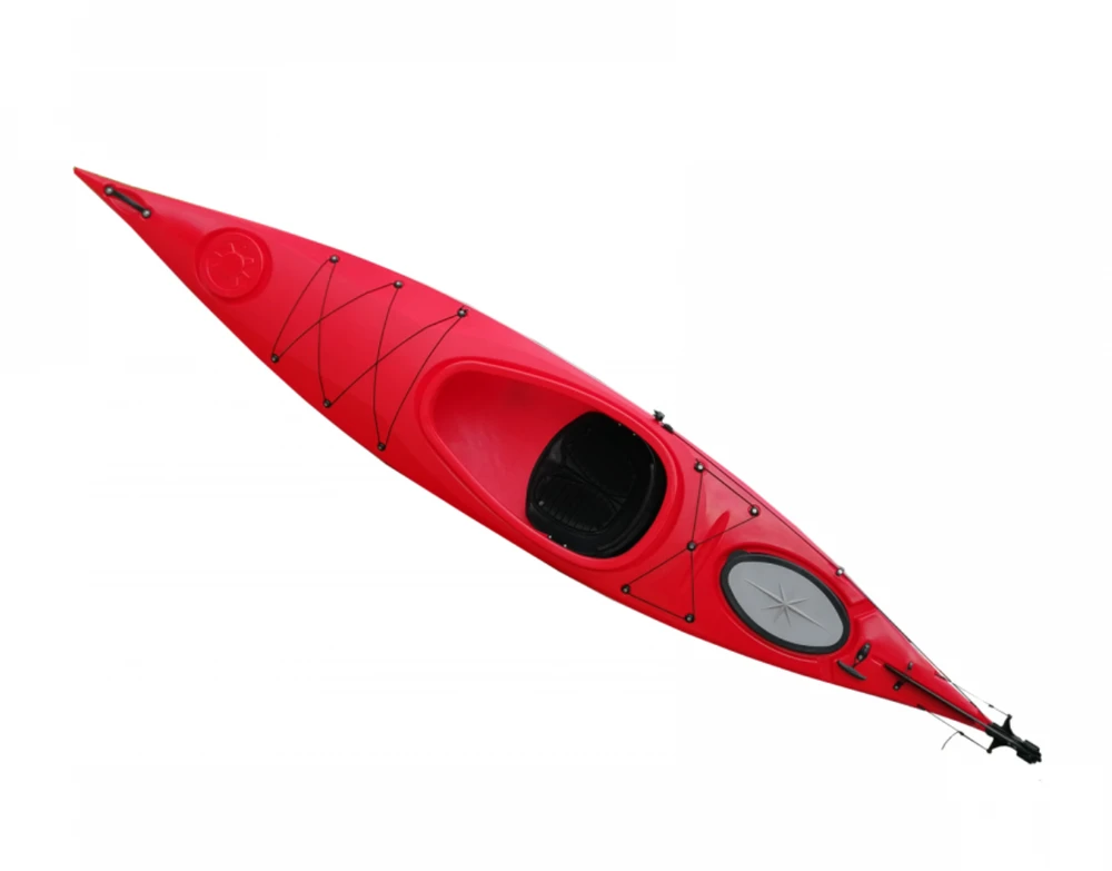 Vienvietė baidarė AMBER MOLAKE 11.5 WR, Su vairo sistema, 355 x 63 x 36 cm, LDPE, Raudona