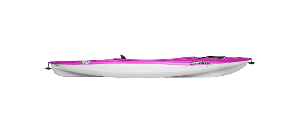 Vienvietė baidarė PELICAN ARGO 100X, 411 x 81 x 38 cm, Magenta Baltas, RAM-X