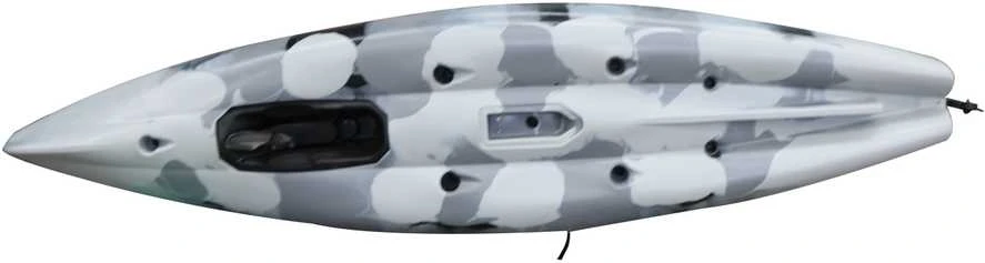 Vienvietė minama žvejybinė baidarė AMBER SALMO 12.0, PROP pedal, 365 x 89 x 33 cm, Urban Camo , HDPE