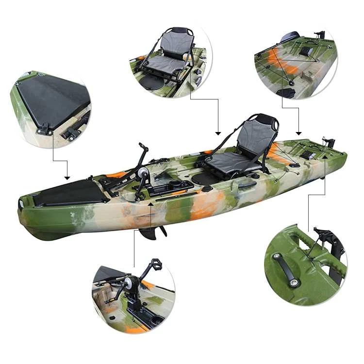 Vienvietė minama žvejybinė baidarė AMBER TROUT 10.5, PROP pedal, 320 x 85 x37 cm, Jungle Camo, HDPE