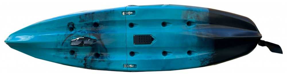 Vienvietė modulinė žvejybinė baidarė AMBER KORA 10.8, Flap pedal, 330 x 88 x 31 cm, Juodas Teal, HDPE (Nemokamas pristatymas)