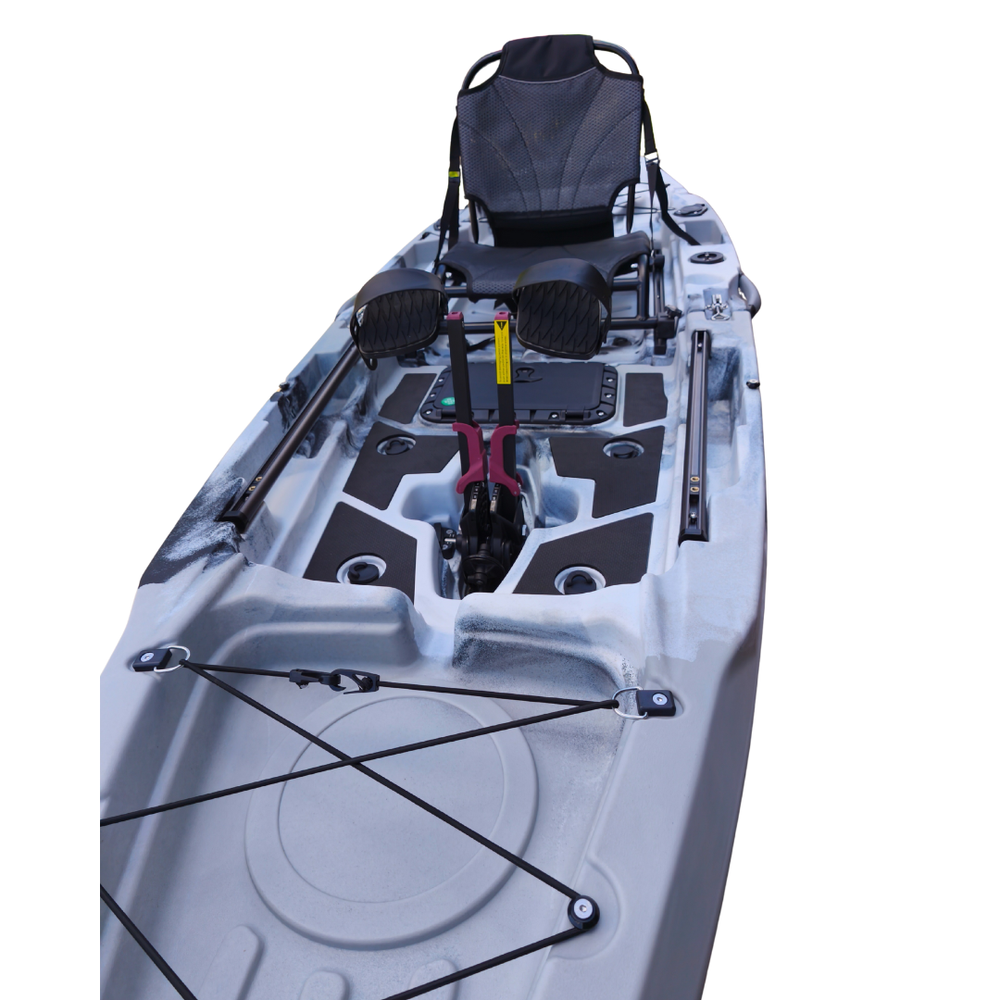 Vienvietė modulinė žvejybinė baidarė AMBER KORA 10.8, Flap pedal, 330 x 88 x 31 cm, Winter Camo, HDPE (Nemokamas pristatymas)