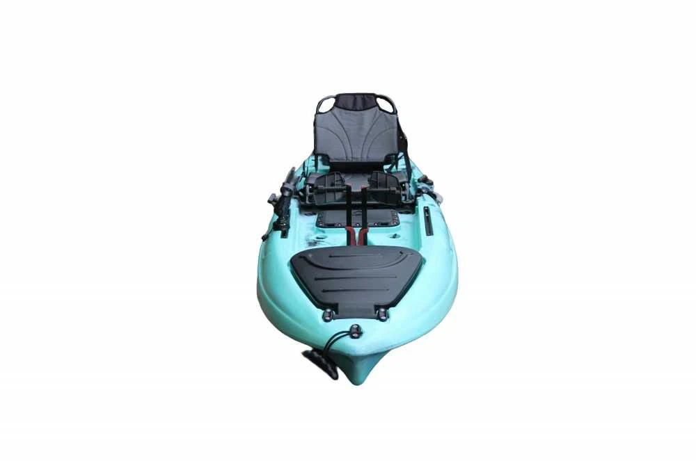 Vienvietė žvejybinė minama baidarė AMBER CEBO 9.4, FLAP pedal, 285 x 85 x 35 cm, Juodas Cyan, HDPE