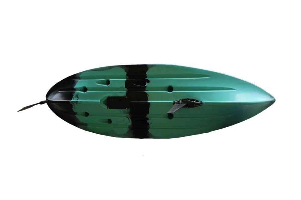 Vienvietė žvejybinė minama baidarė AMBER CEBO 9.4, FLAP pedal, 285 x 85 x 35 cm, Juodas Cyan, HDPE