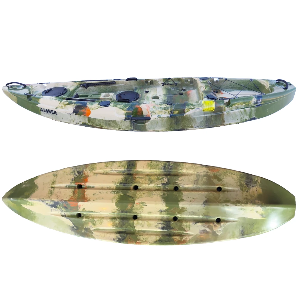Vienvietė žvejybinė SIT-ON-TOP baidarė AMBER BAIT COMFORT, 301 x 78 x 37 cm, LDPE, 29 kg, Jungle Camo