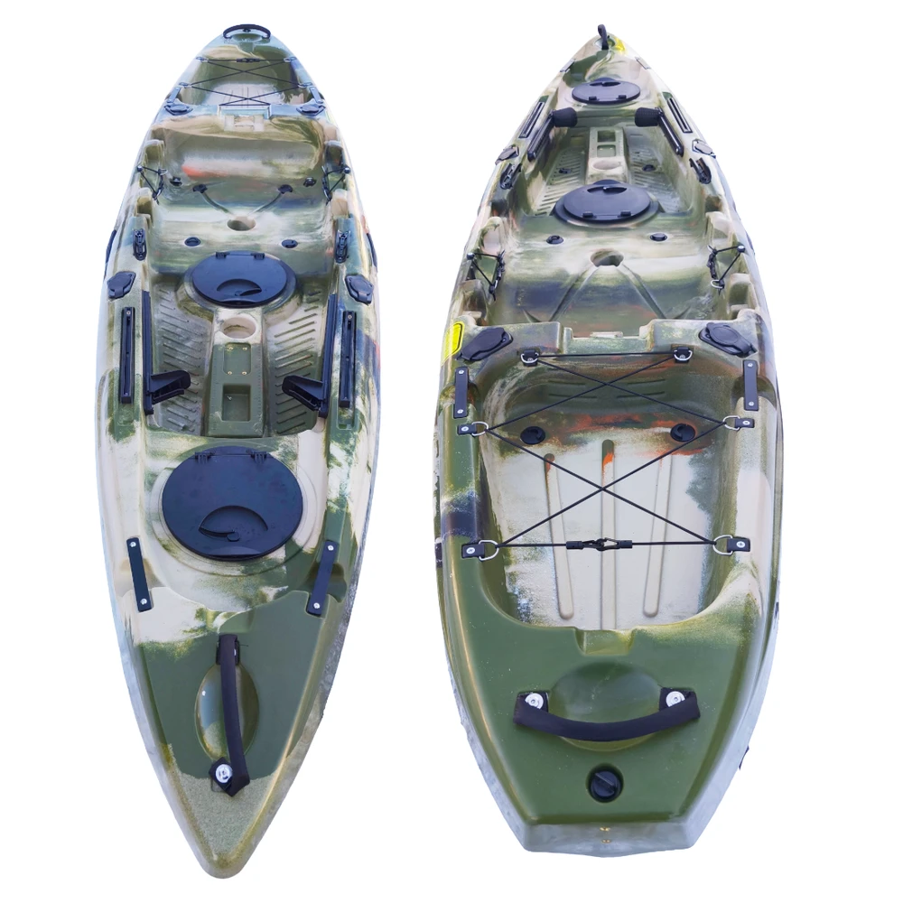 Vienvietė žvejybinė SIT-ON-TOP baidarė AMBER BAIT COMFORT, 301 x 78 x 37 cm, LDPE, 29 kg, Jungle Camo