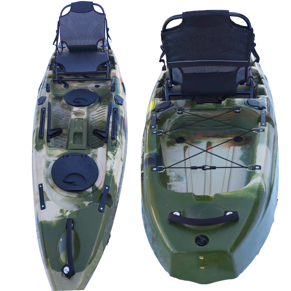 Vienvietė žvejybinė SIT-ON-TOP baidarė AMBER BAIT COMFORT, 301 x 78 x 37 cm, LDPE, 29 kg, Jungle Camo