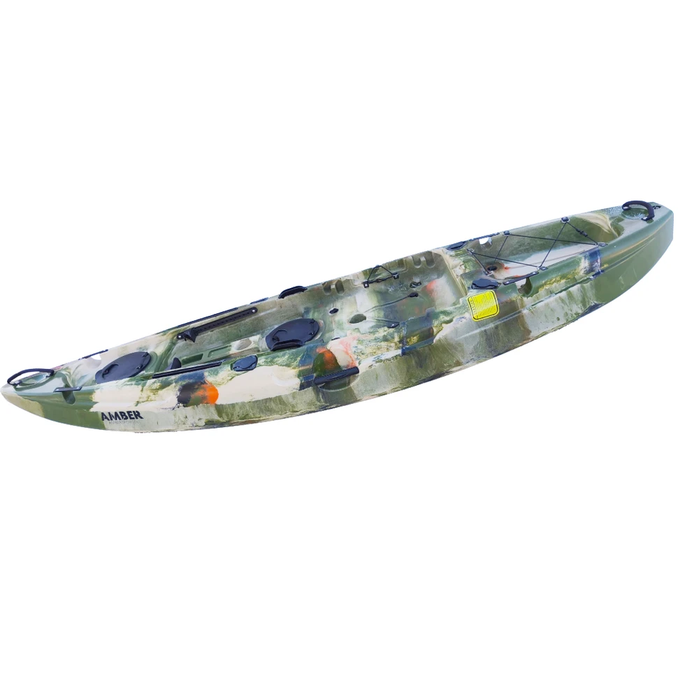 Vienvietė žvejybinė SIT-ON-TOP baidarė AMBER BAIT COMFORT, 301 x 78 x 37 cm, LDPE, 29 kg, Jungle Camo