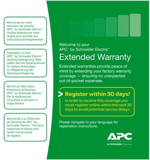 Apc 1 Year Garantija Extension for (1) Priedas (Renewal or High Volume)
