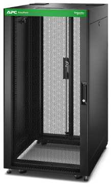 Schneider Electric Apc Easy Rack 800mm/42U/1200mm su stogu, šoniniu skydeliu, ratukais, kojomis ir 4 laikikliais, be dugno, juodas