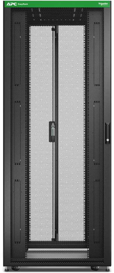 Schneider Electric Apc Easy Rack 800mm/42U/1200mm su stogu, šoniniu skydeliu, ratukais, kojomis ir 4 laikikliais, be dugno, juodas