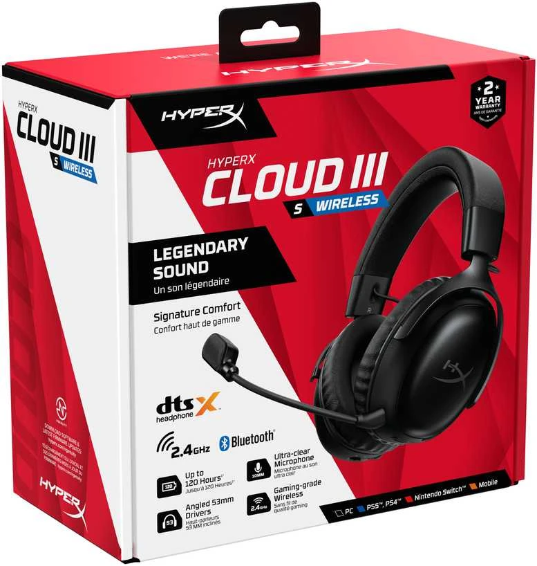 HyperX Cloud III S ausinės su pakuote