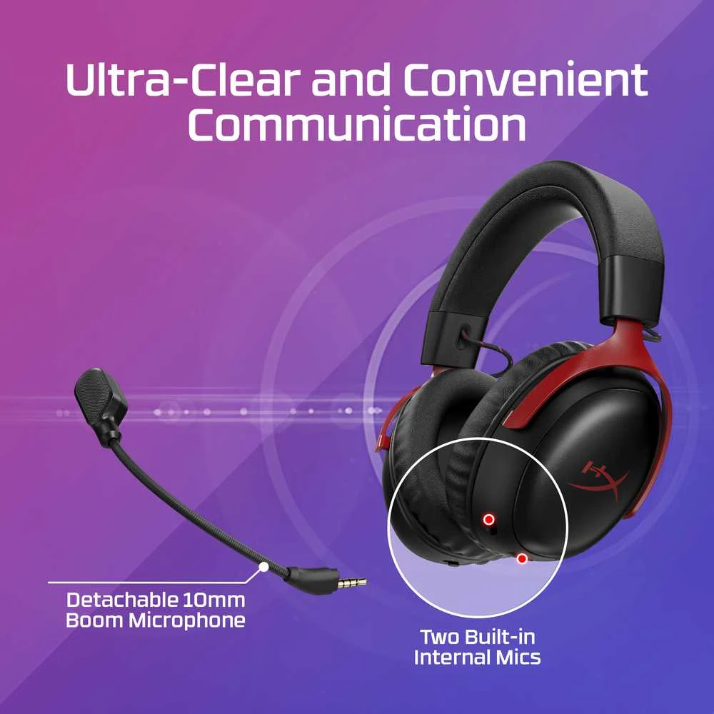 HyperX Cloud III S Belaidės Juodas (Juodos) Belaidės Žaidimų Ausinės