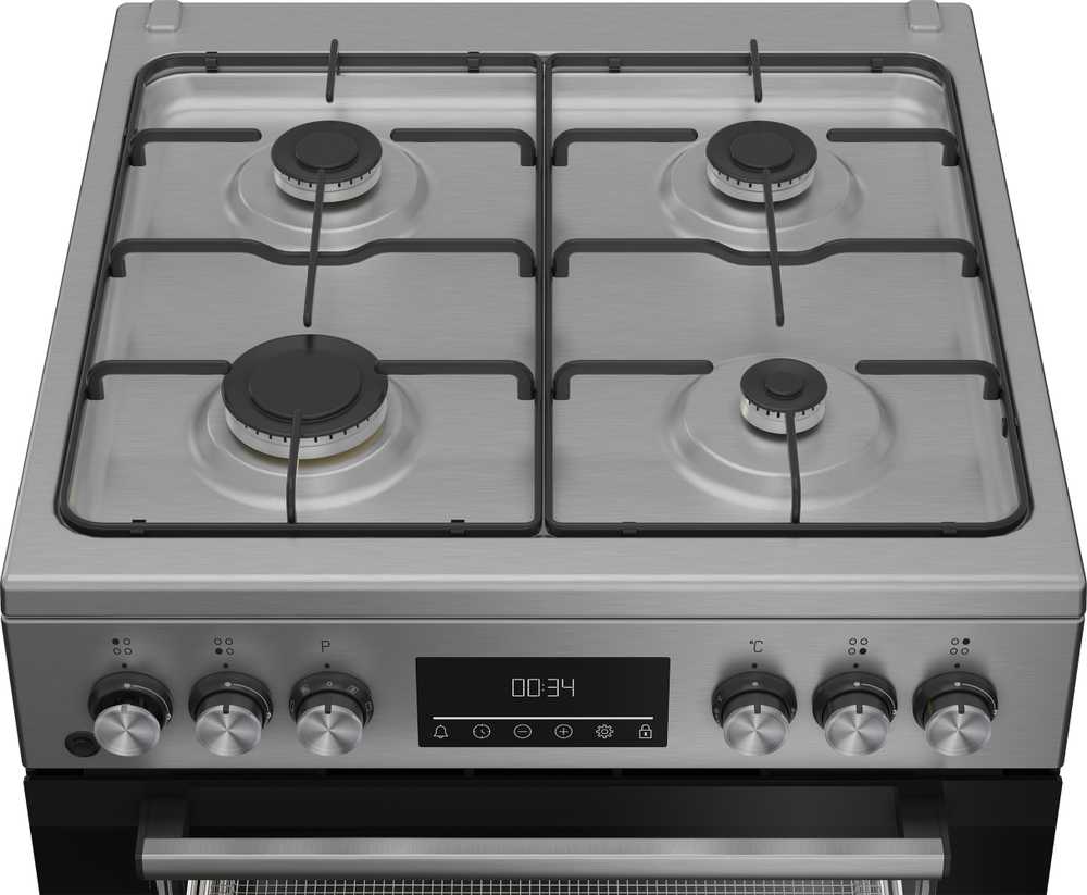 Viryklė BEKO Cooker FBMA62330TXDSN, Plotis 60 cm, A, Gas/Electric, LED screen
