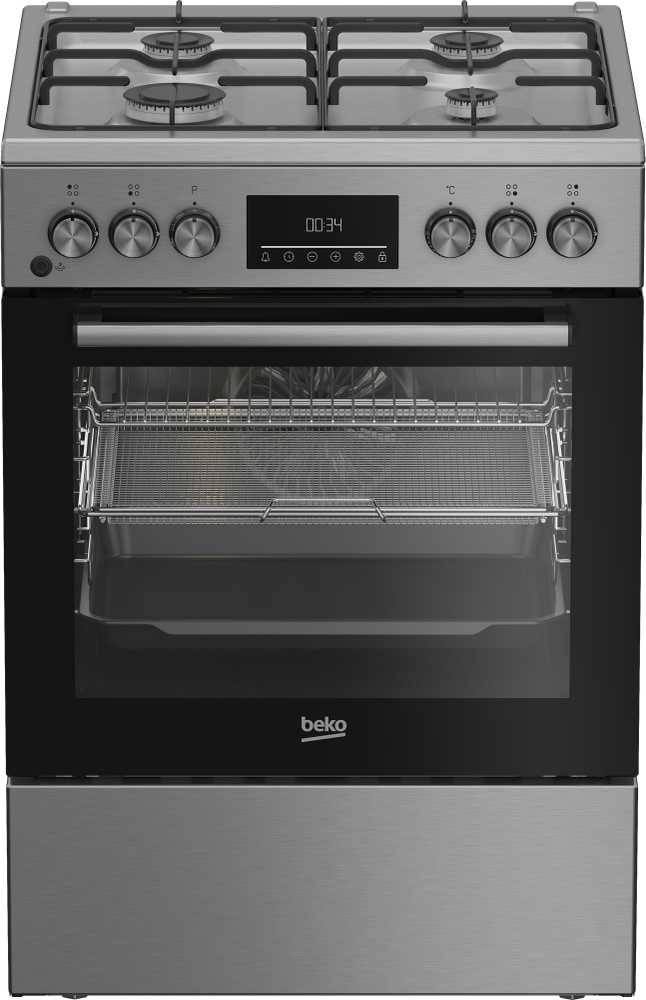 Viryklė BEKO Cooker FBMA62330TXDSN, Plotis 60 cm, A, Gas/Electric, LED screen