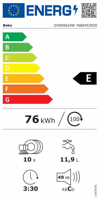 Indaplovė BEKO DVS05024W