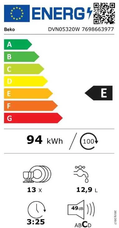 Indaplovė BEKO DVN05320W