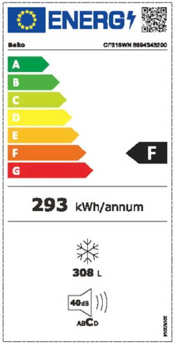 Šaldiklis BEKO CF316EWN (Nemokamas pristatymas)