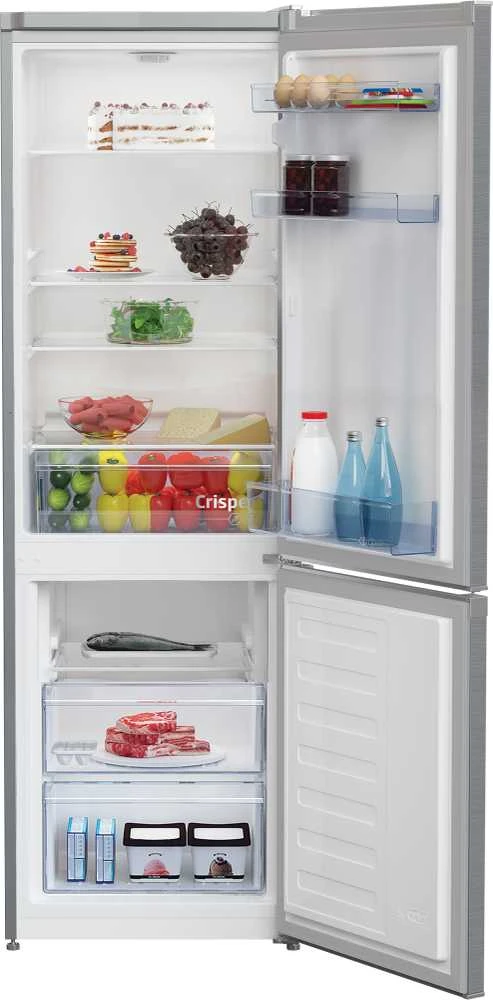 BEKO Šaldytuvas RCSA270K40SN, Energy class E, Height 171cm, Inox