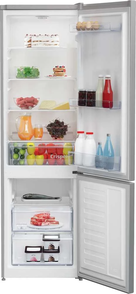 BEKO Šaldytuvas RCSA300K40SN, Energy class E, Height 181 cm, Inox