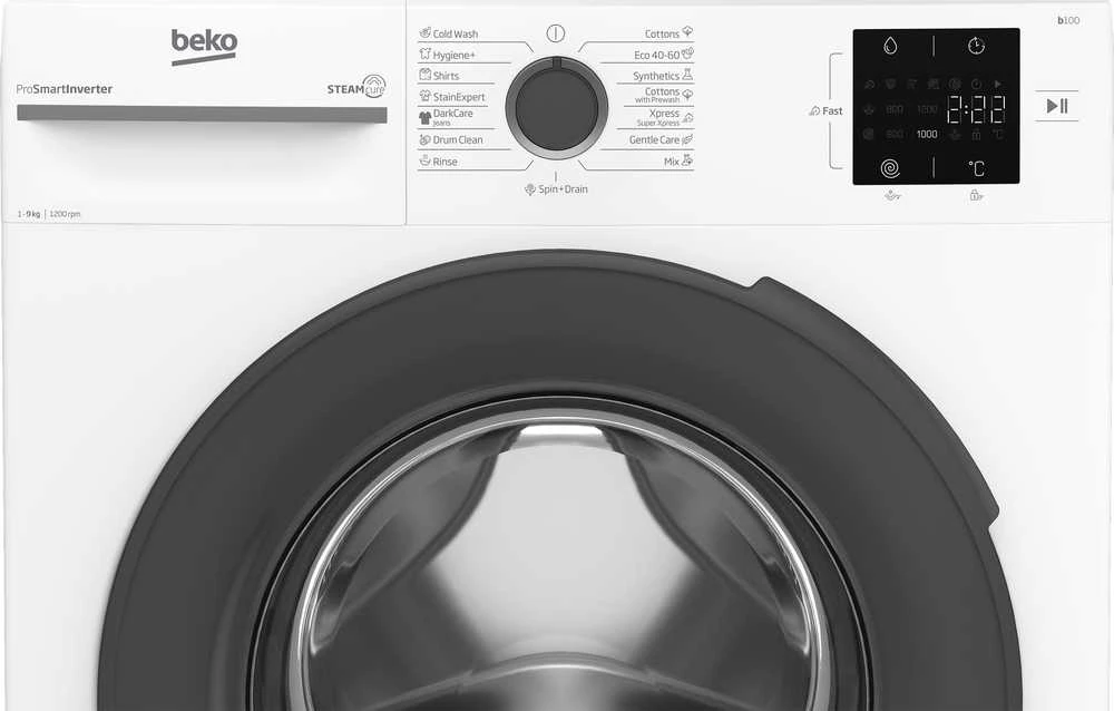 BEKO Skalbimo mašina BM1WFSU39223WA, 9kg, Energy class B, 1200 RPM, Gylis 54.6 cm