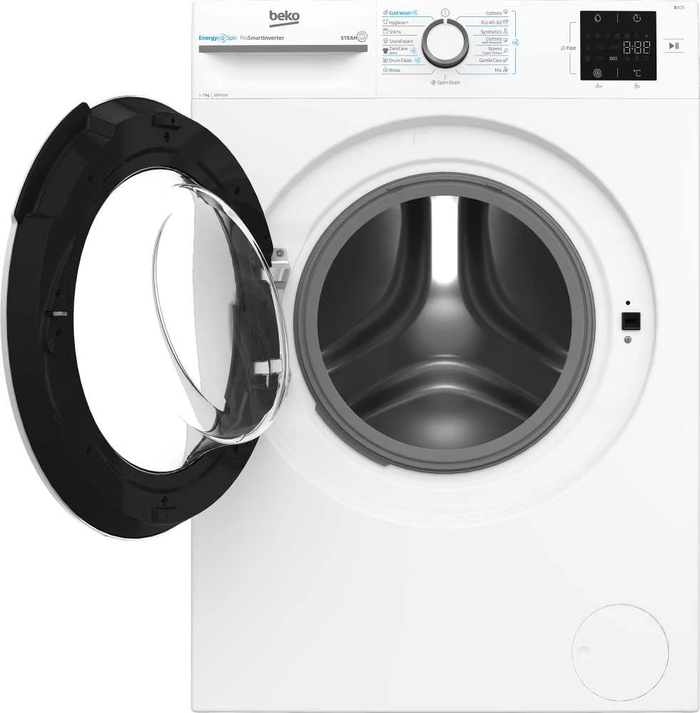 BEKO Skalbimo mašina BM3WFSU37013WW, 7kg, Energy class A, 49.6 cm, 1000 rpm, Inverter motor, Steam Cure