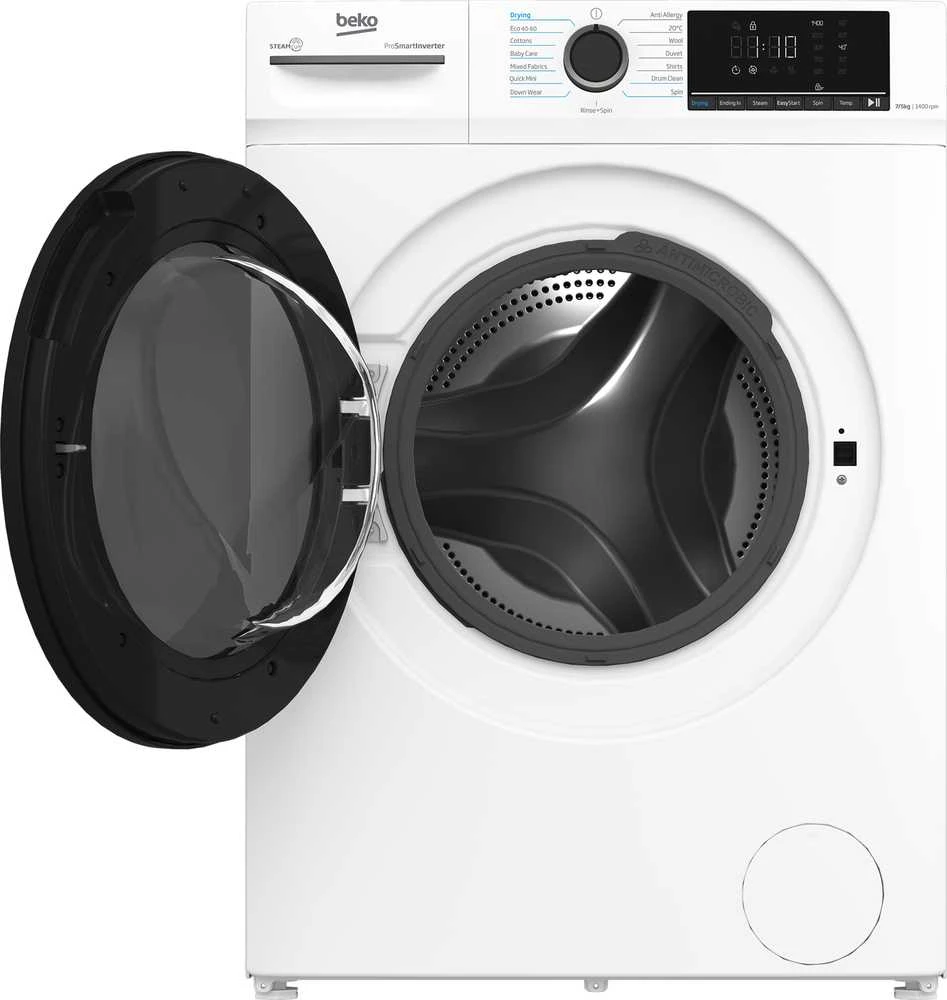 BEKO | Skalbimo mašina su džiovykle | BMM5DFO5741W | Energijos vartojimo efektyvumo klasė A/D | Priekinis pakrovimas | Skalbimo talpa 7kg | 1400 aps./min. | Plotis 52 cm | Plotis 60 cm | LED | Džiovinimo sistema | Džiovinimo talpa 5kg | Garų funkcija | Baltas