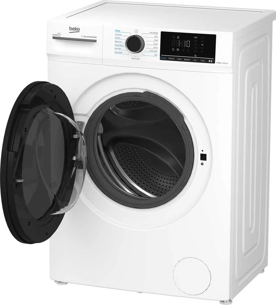 BEKO | Skalbimo mašina su džiovykle | BMM5DFO5741W | Energijos vartojimo efektyvumo klasė A/D | Priekinis pakrovimas | Skalbimo talpa 7kg | 1400 aps./min. | Plotis 52 cm | Plotis 60 cm | LED | Džiovinimo sistema | Džiovinimo talpa 5kg | Garų funkcija | Baltas