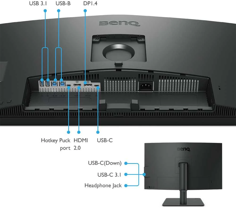 Monitorius BENQ PD2705U 27 colių LED 3840x2160 16:9 350cd/m2 5ms HDMI/DP/USB-C PD65W Juodas
