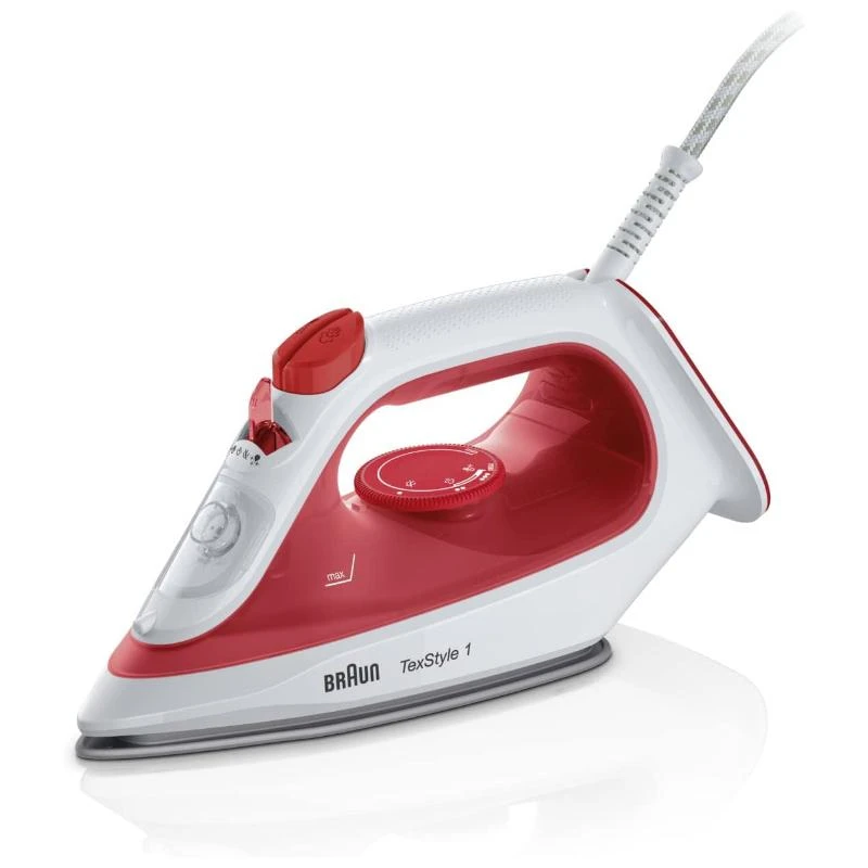 BRAUN TexStyle 1 Garų lygintuvas SI 1090 RD, 1900 W, Raudona/baltas
