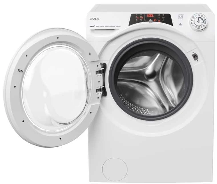 Candy Skalbimo mašina with Dryer | ROW 4854DWMT/1-S | Energy efficiency class A/D | Front loading | Skalbimo talpa 8kg | 1400 RPM | Gylis 53 cm | Plotis 60 cm | Ekranas | TFT | Drying system | Drying capacity 5kg | Steam function | Wi-Fi | Baltas