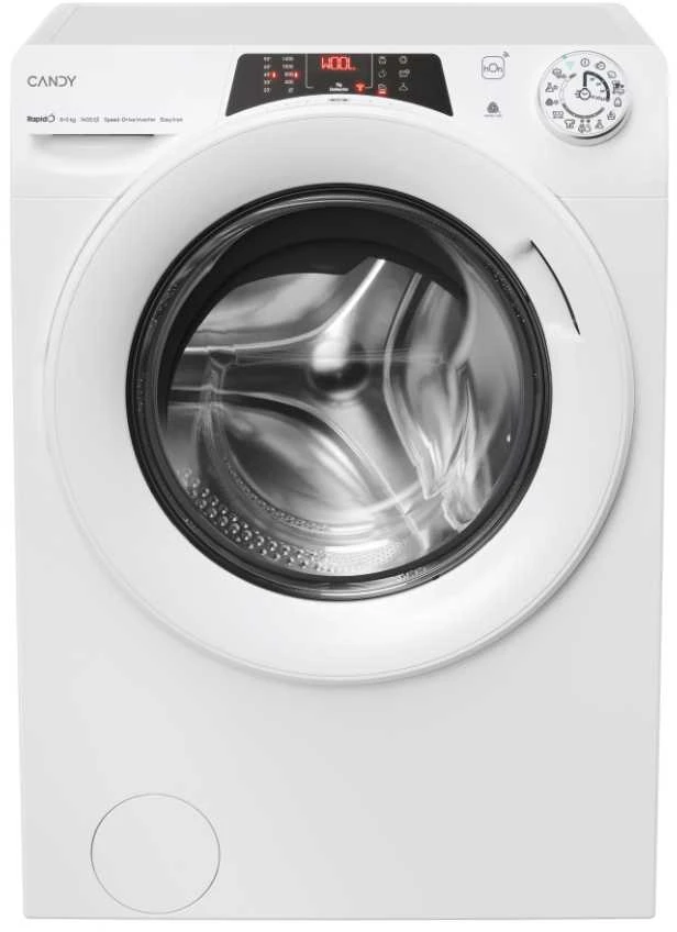 Candy Skalbimo mašina with Dryer | ROW 4854DWMT/1-S | Energy efficiency class A/D | Front loading | Skalbimo talpa 8kg | 1400 RPM | Gylis 53 cm | Plotis 60 cm | Ekranas | TFT | Drying system | Drying capacity 5kg | Steam function | Wi-Fi | Baltas