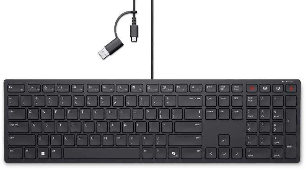 Dell | KB525C | Klaviatūra | su laidu | Estonian | Juodas