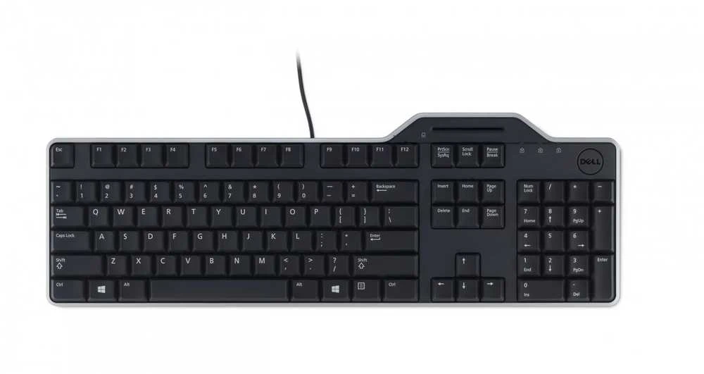 Dell Russian (QWERTY) Dell KB-813 Smartcard Reader Klaviatūra su USB jungtimi Juodas