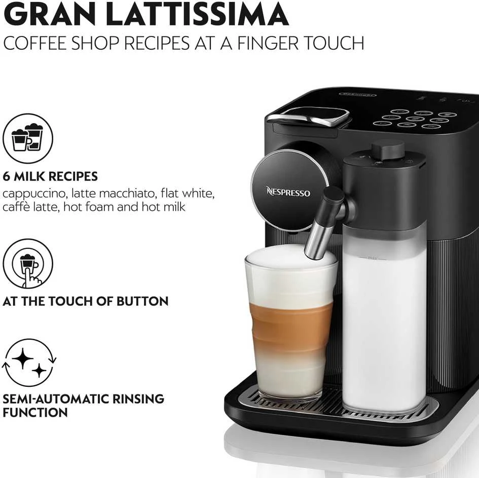 Kavos aparatas DELONGHI Nespresso EN640.B GRAN LATTISSIMA kapsulinis kavos virimo aparatas
