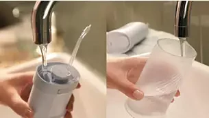 Burnos irigatorius Philips Sonicare Compact Flosser 1000 HX3333/24, mėlynas aprašymas - Prekės nuotrauka
