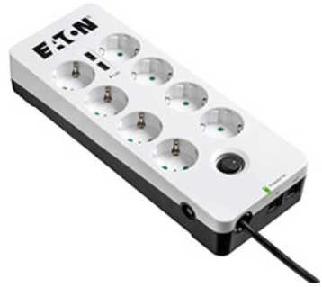 Eaton PB8TUD viršįtampių ribotuvas 8 AC išvestis(ys / čių) 220 - 250 V Juoda, Balta 1,5 m