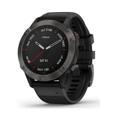 Išmanusis laikrodis Garmin fenix 6 Pro, Juodas su juodos spalvos  silikoniniu dirželiu | Varle.lt