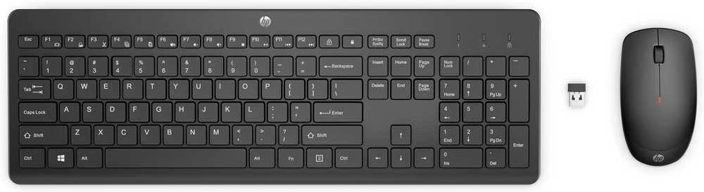 Hewlett Packard (HP) HP 230 Wireless Pelė Klaviatūra Combo - Juodas - US ENG