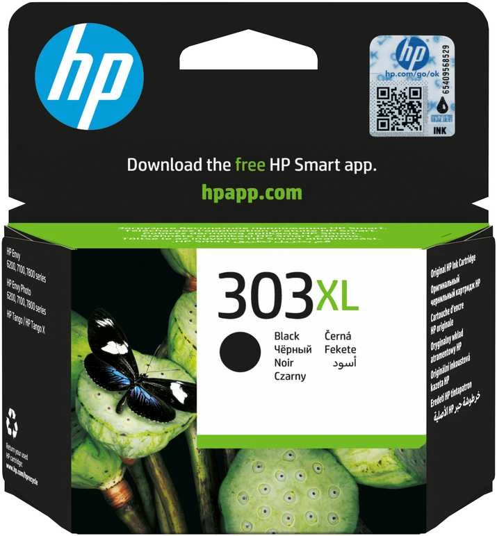 Hewlett Packard (HP) HP 303XL didelės talpos juodo rašalo kasetė, 600 puslapių, skirta HP ENVY Photo 6230, 7130, 7134, 7830 spausdintuvams