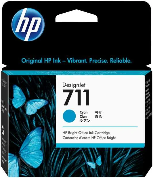 Hewlett Packard (HP) HP 711 Cyan Ink Cartridge 29ml, skirta HP DesignJet T120, T520