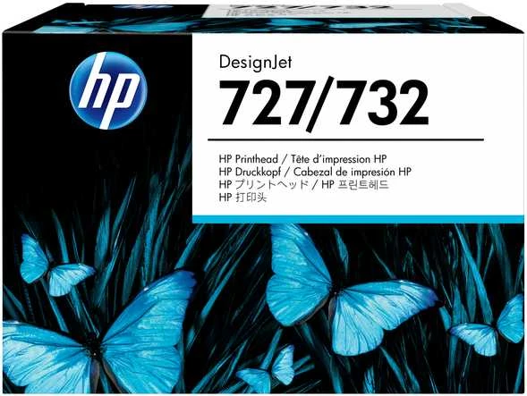 Hewlett Packard (HP) HP 727 Cyan/Magenta/Geltona/Juodas Printhead, for HP Designjet T920,T1500,T2500 series