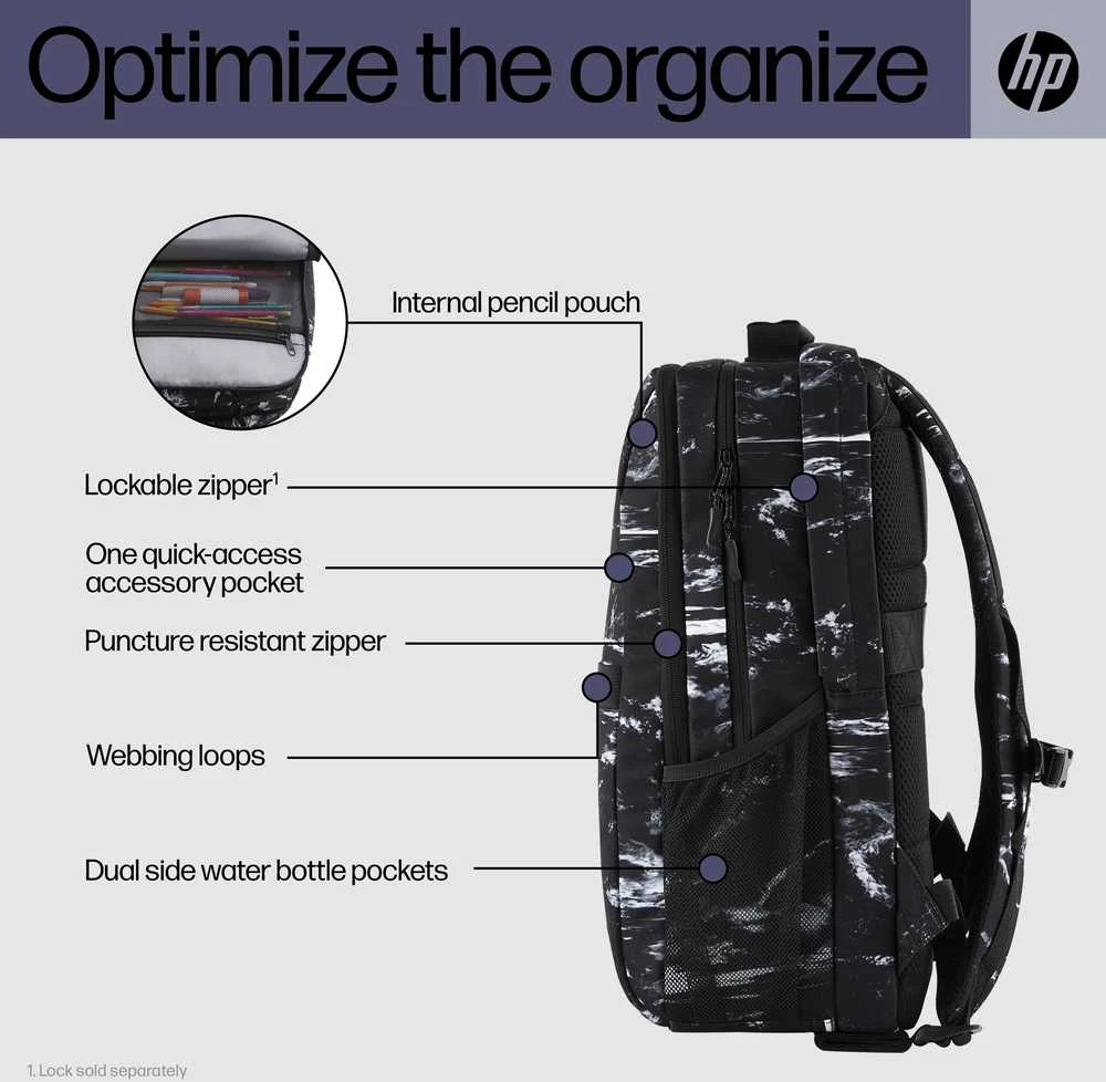 Hewlett Packard (HP) HP Campus XL 16 kuprinė, 20 litrų talpa – marmurinis akmuo