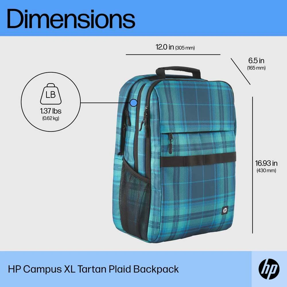 Hewlett Packard (HP) HP Campus XL 16 kuprinė, 20 litrų talpa – kaklaraiščių dažai