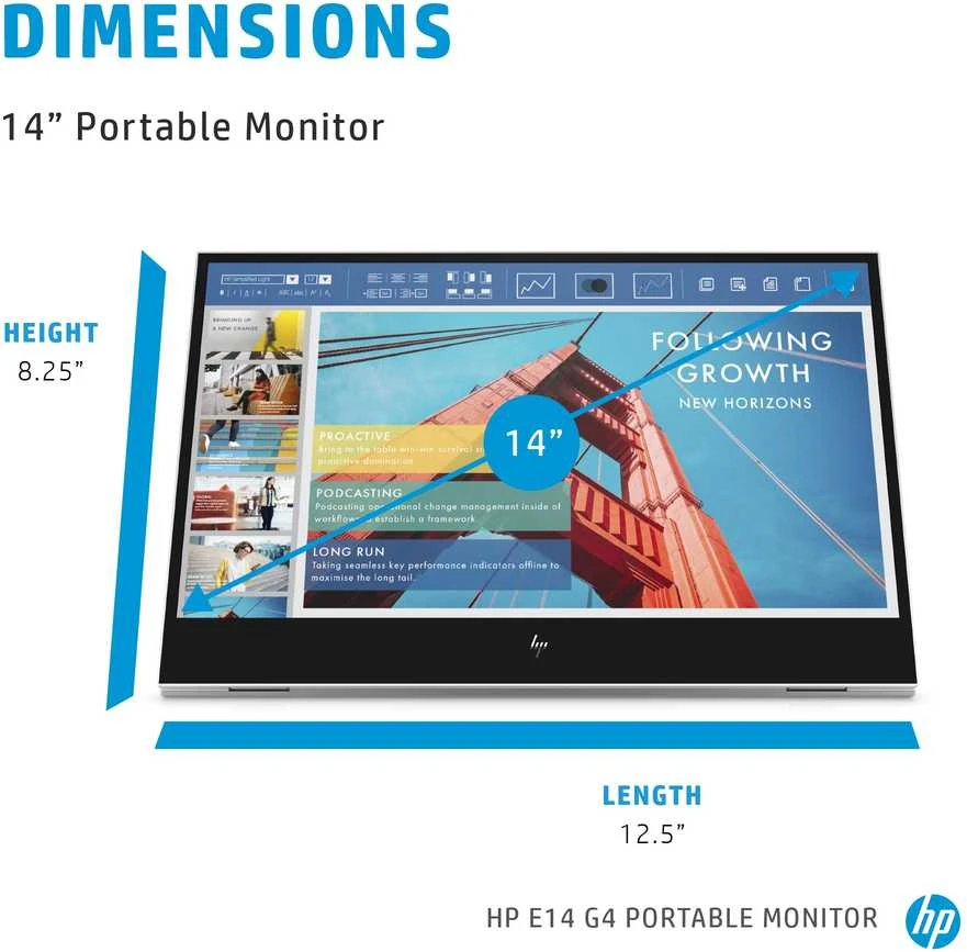 Monitorius HP E14 G4 - 14" 1920x1080 FHD AG, IPS, 2x USB-C, 3 metai