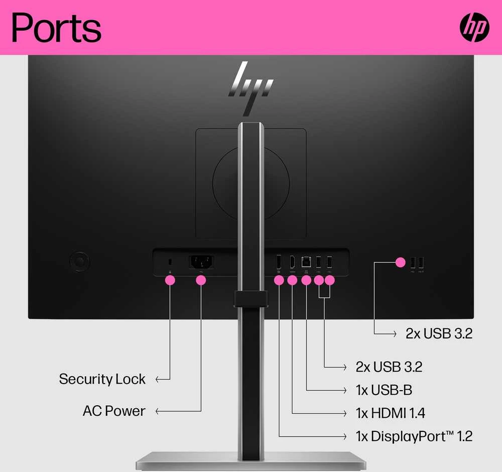 Monitorius HP E24t G5 FHD | 23.8" jutiklinis ekranas | FHD IPS