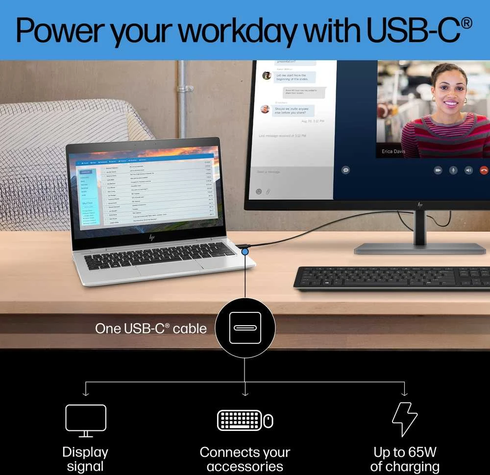Monitorius HP E32k G5 4K, 31.5", 3x USB 3.0, garsiakalbiai, RJ-45 LAN