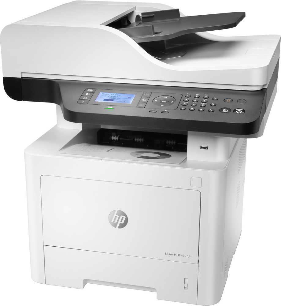 Hewlett Packard (HP) HP lazerinis MFP 432fdn AIO All-in-One Spausdintuvas - A4 Mono lazerinis, Print/Copy/Dual-Side Scan/Faksas, Automatic Document Feeder, Auto-Duplex, LAN, 40ppm, 1500-3000 pages per month