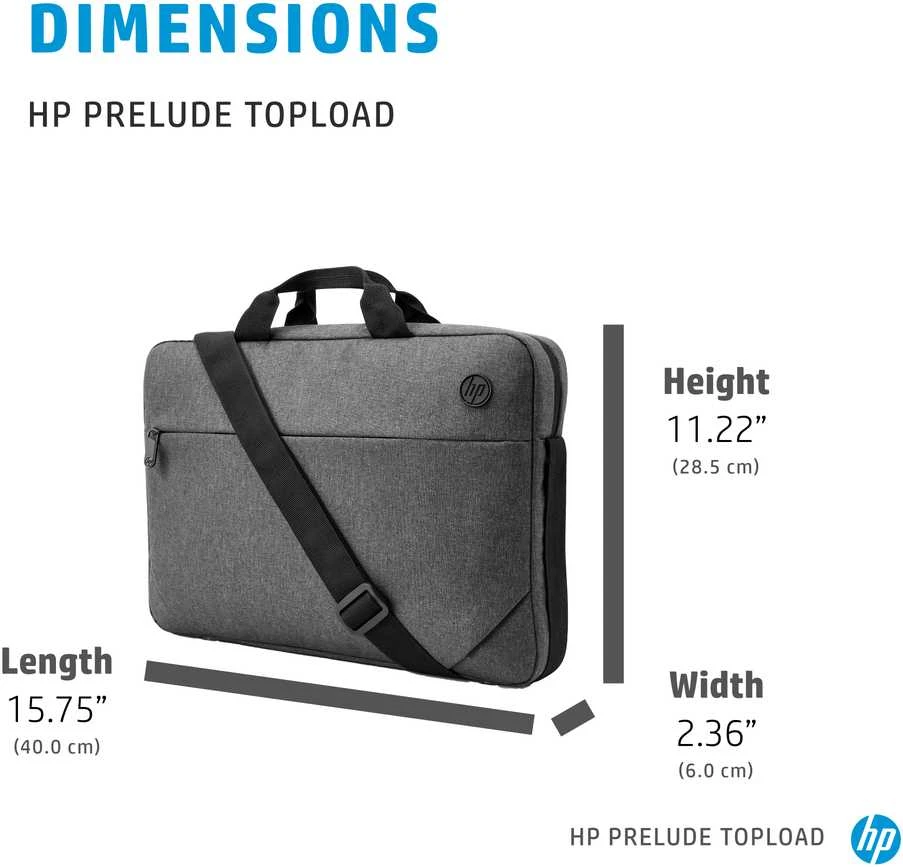 Hewlett Packard (HP) HP Prelude G2 15.6 Top Load, Vanduo Resistant - Pilkas