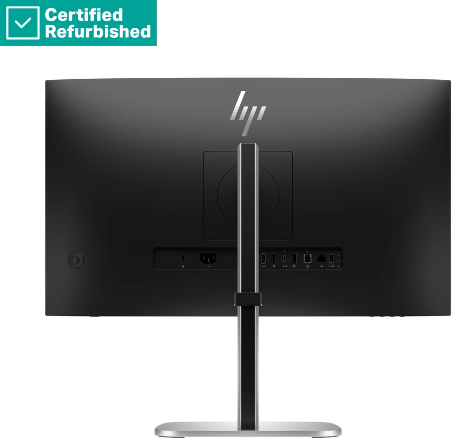 Hewlett Packard (HP) RENEW GOLD HP 527pm Series 5 Pro QHD Conferencing Monitorius - 27" 2560x1440 QHD 350-nit 100Hz AG, IPS, USB-C(100W/15W)/HDMI/DP Daisy-Chain, 3x USB-A, speakers, webcam, RJ-45 LAN, height adjust/tilt/swivel/pivot, 1 metai (replaces E27m)